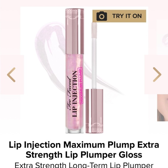 Too Faced Lip Injection Maximum Plump Extra Strength Lip Gloss Brand New in Box - Picture 4 of 7